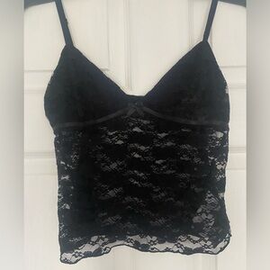 Edikted Eira Sheer Black Lace Top